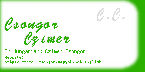 csongor czimer business card
